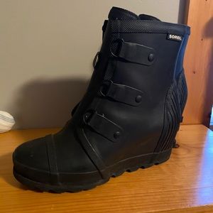 Sorel Rain Booties/Boots Black